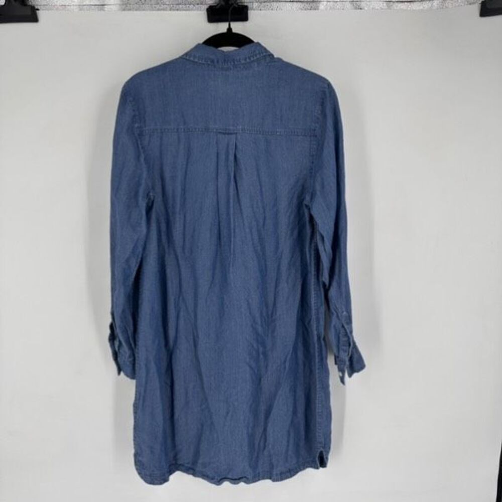 Old Navy Chambray Shirt Dress  Button Down‎ Medium Lyocell Medium Wash Blue - Picture 10 of 13